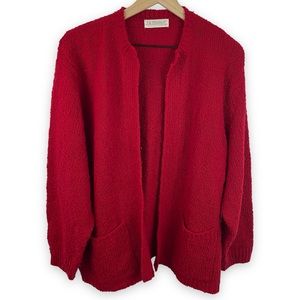 Vintage Le Moda Knitwear Red Cardigan No Size Tag